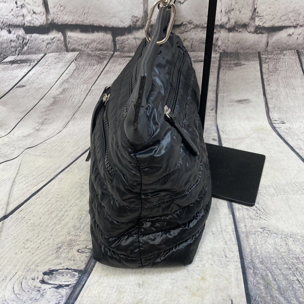 Sondra Roberts Squared Crossbody Quilted Black Handbag Medium Adjustable Strap - Picture 7 of 14